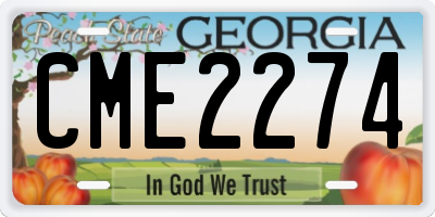 GA license plate CME2274