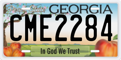 GA license plate CME2284