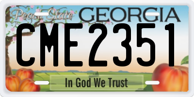 GA license plate CME2351