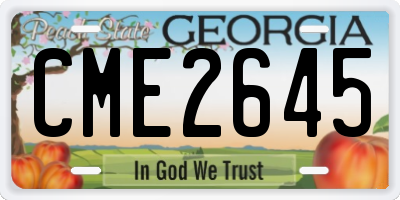 GA license plate CME2645