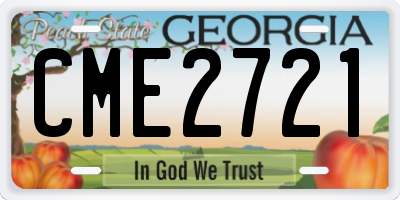 GA license plate CME2721