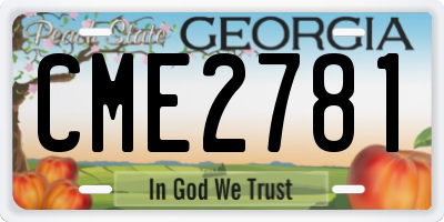 GA license plate CME2781