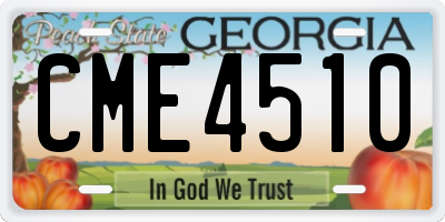 GA license plate CME4510