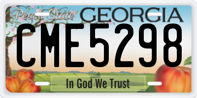 GA license plate CME5298