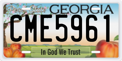 GA license plate CME5961