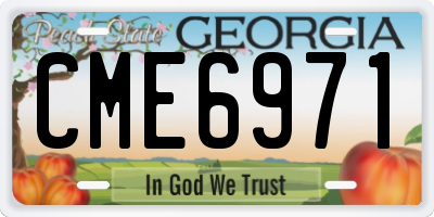 GA license plate CME6971