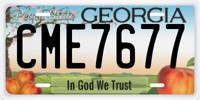 GA license plate CME7677
