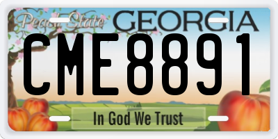 GA license plate CME8891