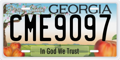 GA license plate CME9097