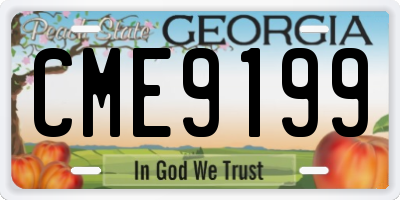 GA license plate CME9199