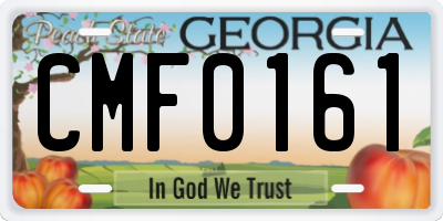 GA license plate CMF0161