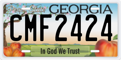 GA license plate CMF2424