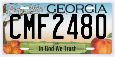 GA license plate CMF2480