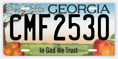 GA license plate CMF2530