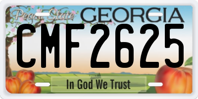 GA license plate CMF2625