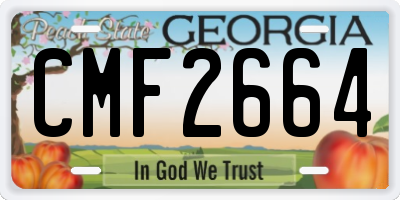GA license plate CMF2664