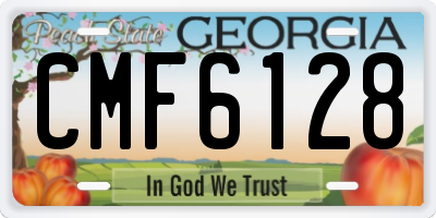 GA license plate CMF6128