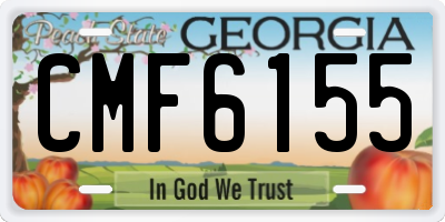 GA license plate CMF6155