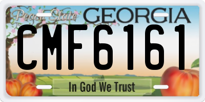 GA license plate CMF6161