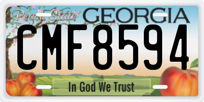 GA license plate CMF8594