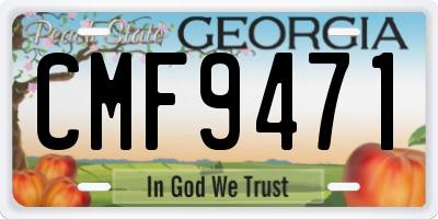 GA license plate CMF9471