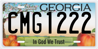 GA license plate CMG1222