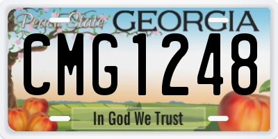GA license plate CMG1248