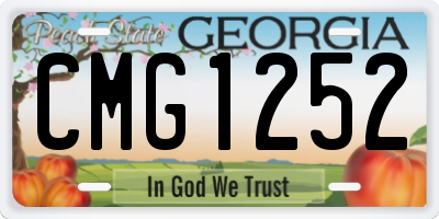 GA license plate CMG1252