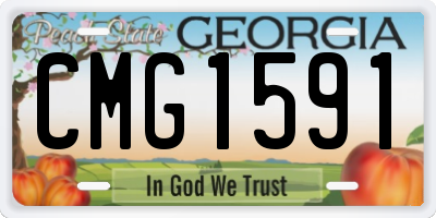 GA license plate CMG1591