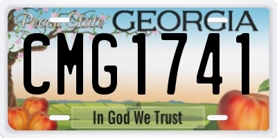 GA license plate CMG1741