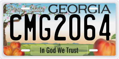 GA license plate CMG2064