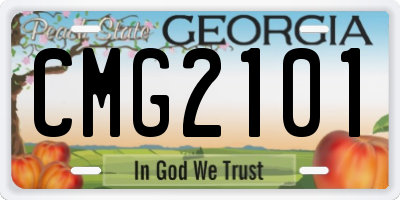 GA license plate CMG2101