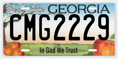 GA license plate CMG2229