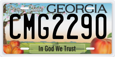 GA license plate CMG2290