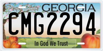 GA license plate CMG2294