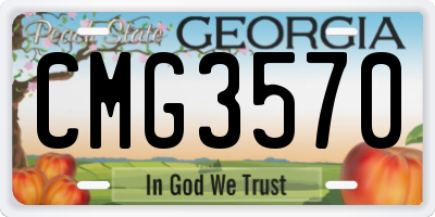 GA license plate CMG3570