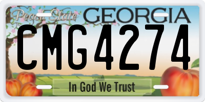 GA license plate CMG4274