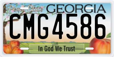 GA license plate CMG4586