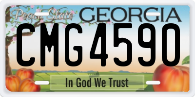 GA license plate CMG4590