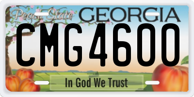 GA license plate CMG4600