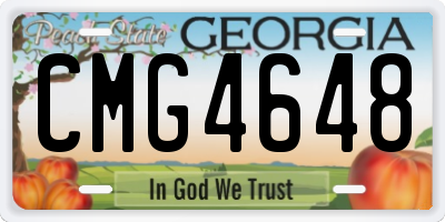 GA license plate CMG4648