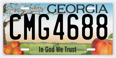 GA license plate CMG4688