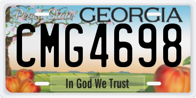 GA license plate CMG4698