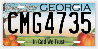 GA license plate CMG4735