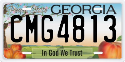 GA license plate CMG4813