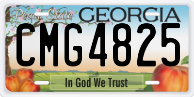 GA license plate CMG4825