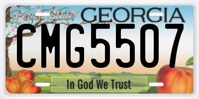 GA license plate CMG5507