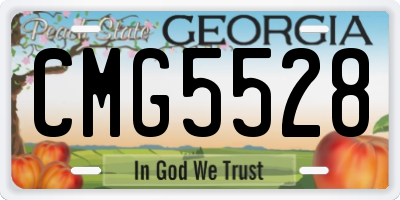 GA license plate CMG5528