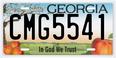 GA license plate CMG5541