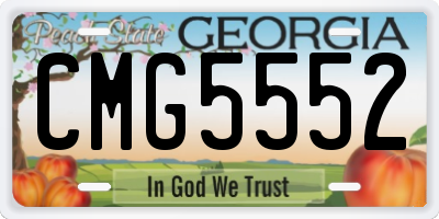 GA license plate CMG5552